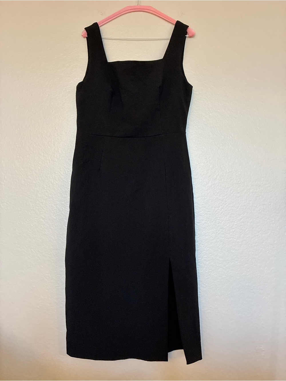 NWT New With Tags MOTF Classic Black Square-Neck Midi Dress Women Size M Classic
